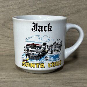 Jack Santa Cruz CA Mug Boardwalk Roller Coaster Giant Dipper Lost Boys Vtg